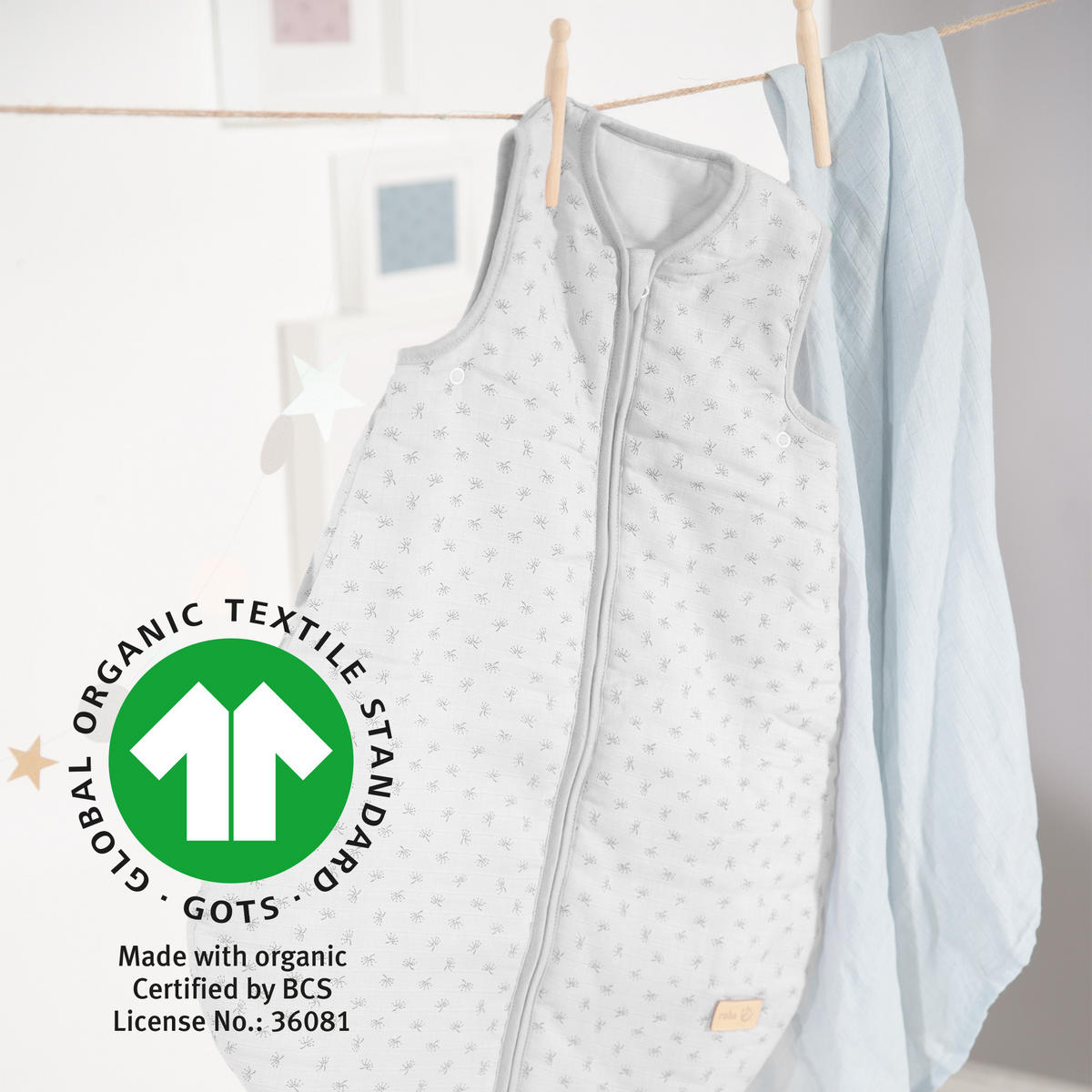 BABYSCHLAFSACK Lil Planet 70 cm grau - Hellgrau, Textil (45/70cm) - Roba