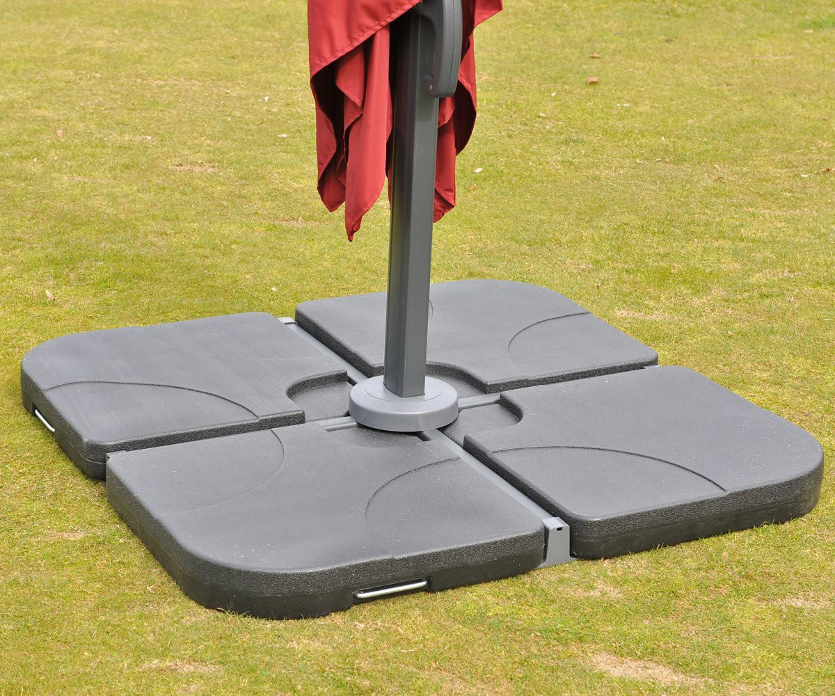 AMPELSCHIRM Anthrazit 350/350 cm - Anthrazit, Textil (410/350cm) - MCW