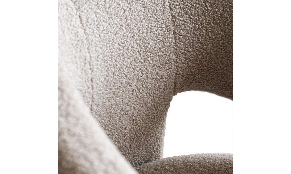 SESSEL NUBI 58/55/78 cm Bouclé Beige - Beige, Textil (58/78/55cm) - Lookway