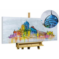 ACRYLBILD HANDGEMALT 120/60 cm - Multicolor/Grau, Holz/Textil (1.7/60cm) - KUNSTLOFT