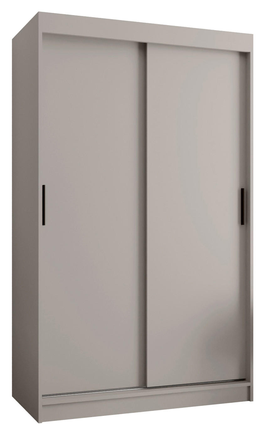 OMARA Z DRSNIMI VRATI 200/120/62 2-vratna - kašmir/črna, umetna masa/les (120/200/62cm) - Abiks Möbel