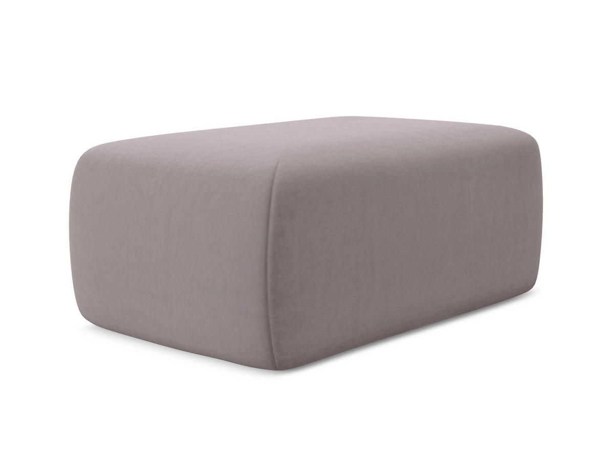 POUF Samt Stoff Violett - Lila/Flieder, Kunststoff/Textil (102/40/62cm) - Makamii