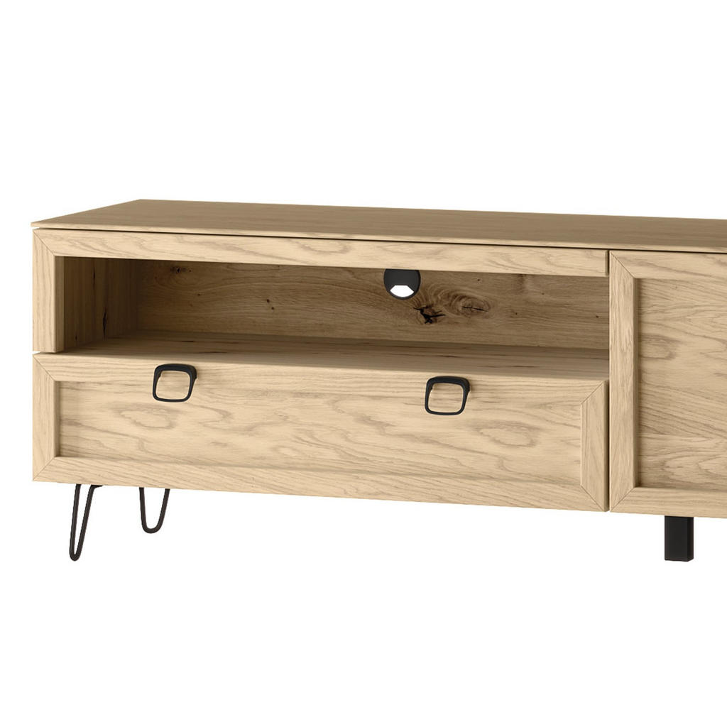 Thumbnail - Feldmann-Wohnen Lowboard, Braun, Holz, 1 Fächer, 1 Schubladen, Rechteckig, 160x42x53 cm, Wohnzimmer, Wohnwände, Lowboard...