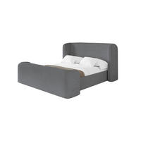 POLSTERBETT mit Bettkasten, Fußteil und Lattenrost, Boxbett ohne Matratze - ESTI-Z 160x200 Dunkelgrau - Anthrazit, Holzwerkstoff/Textil (160/200cm) - ALTDECOR
