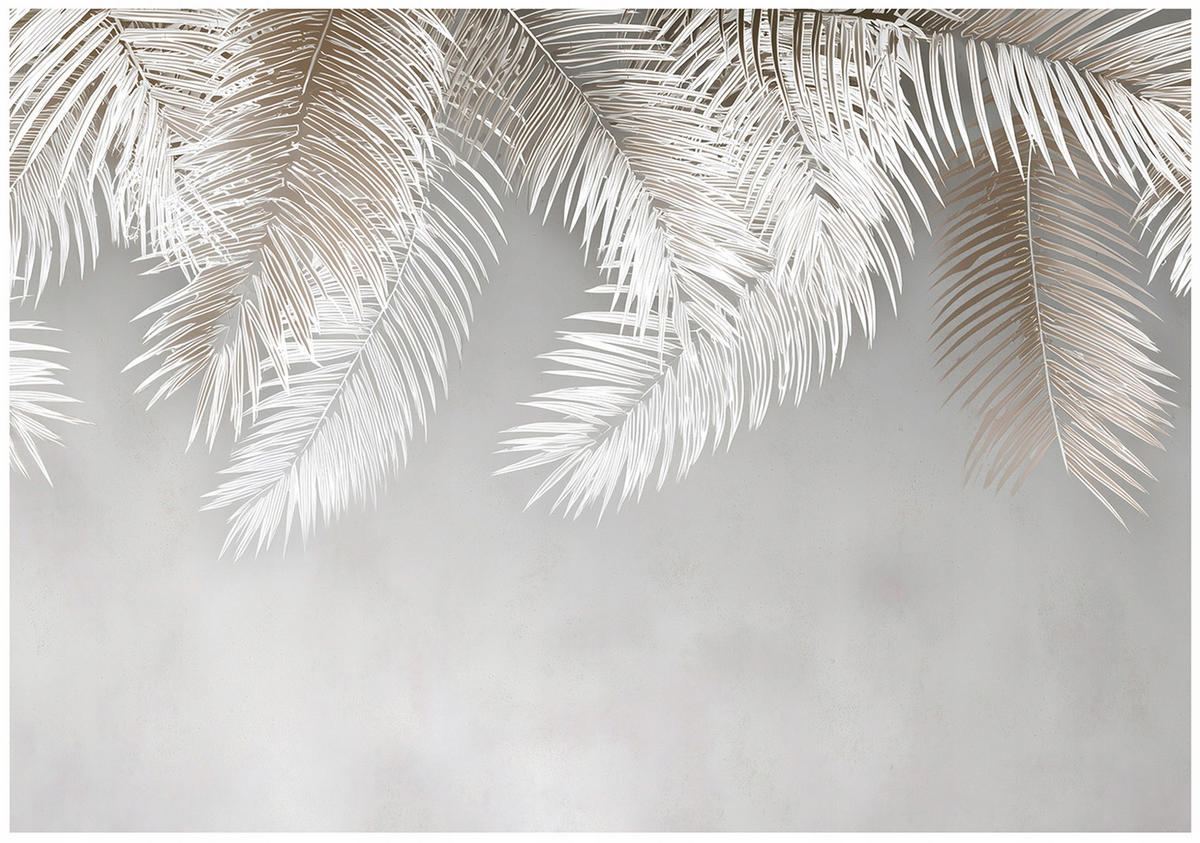 FOTOTAPETE Blätter Hängend Beige 300x210 cm - Multicolor, Papier (300/210cm) - Wallarena