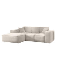 ECKSOFA L-Form Wohnzimmer SIENA Stoff Poso Beige Links - Beige, Holz/Textil (165/266cm) - Kaiser Möbel