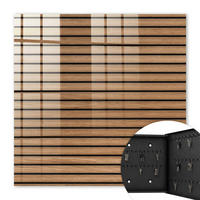 SCHLÜSSELBOX Schwarz 30x30 cm- Türöffnung nach rechts - Holzpaneele - Braun, Metall (30/30/5cm) - TULUP