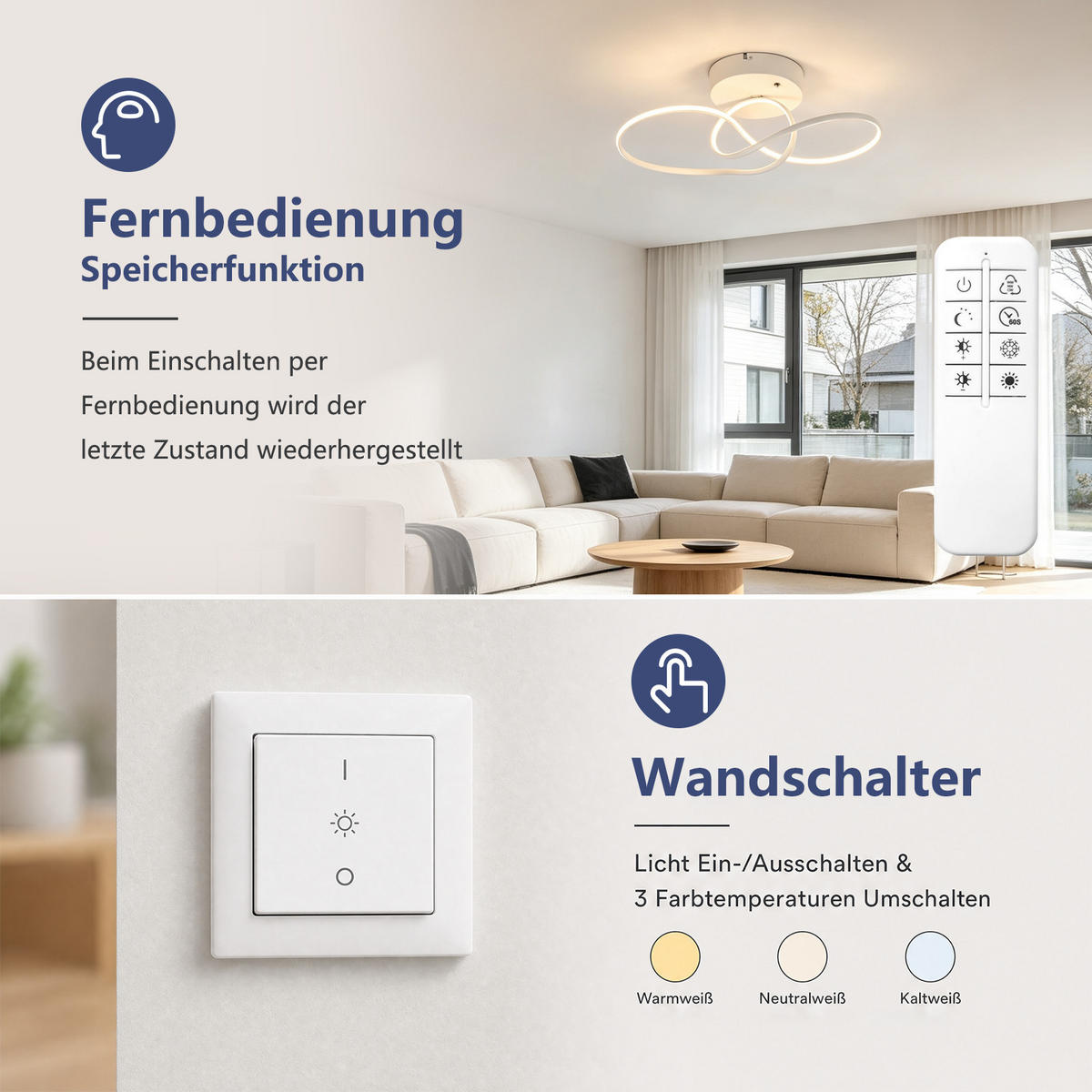 LED DECKENLEUCHTE Oryvith 41/19.5/16.5 cm - Weiß, Kunststoff/Metall (41/19.5/16.5cm) - ZMH