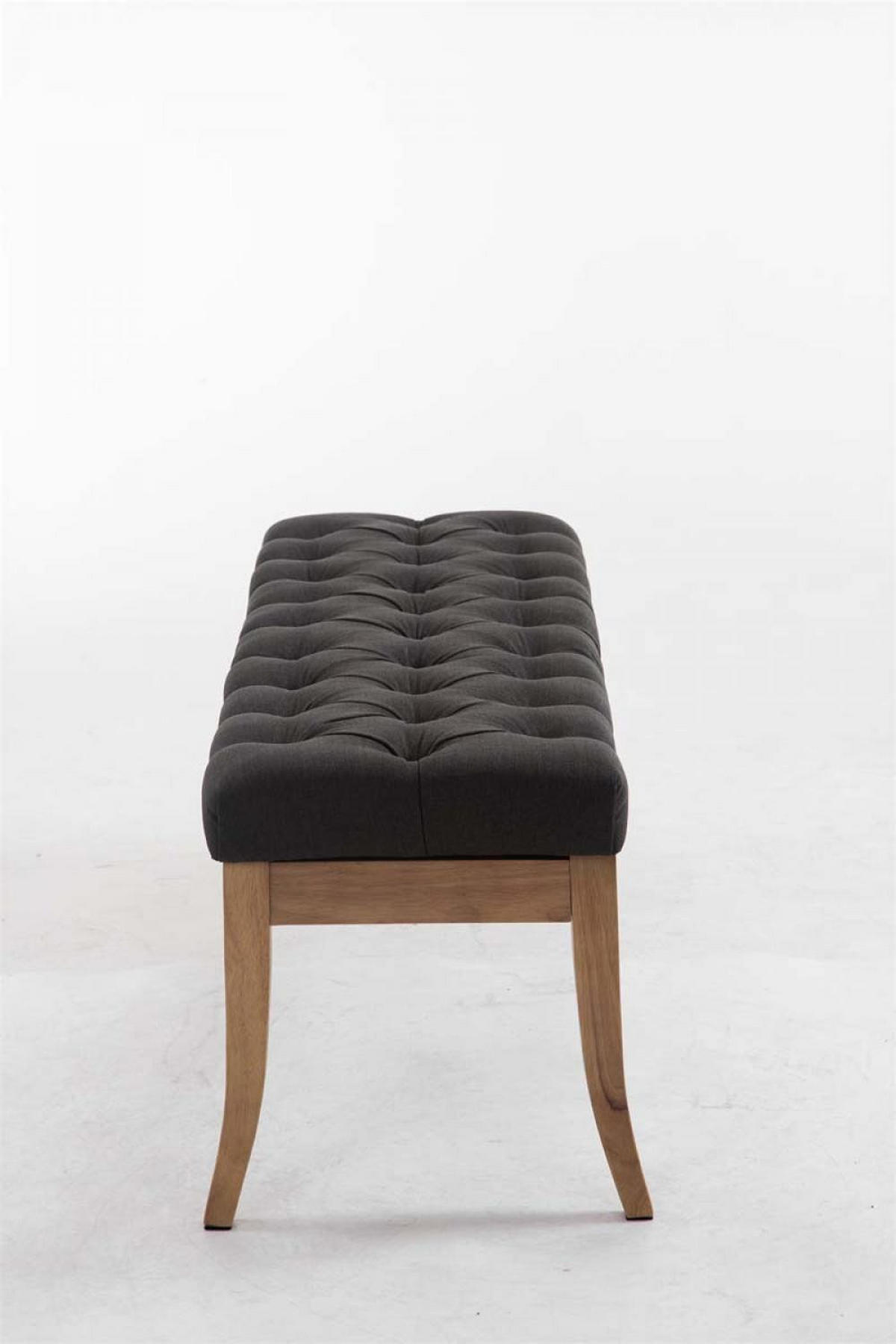 SITZBANK 120/38 cm Stoff dunkelgrau - Dunkelgrau/Naturfarben, Holz/Textil (120/46/38cm) - CLP
