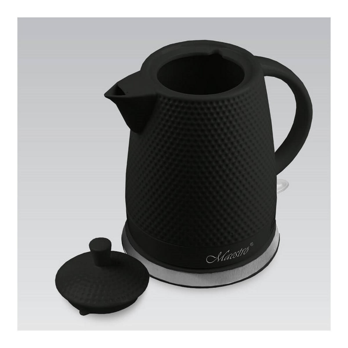 WASSERKOCHER ELEKTRISCH Schwarz 22/16.5/25 cm MR069BLACK - Schwarz, Keramik (16.5/25/22cm) - Maestro 