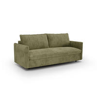 SCHLAFSOFA Express AVA Köpergewebe Vintage-Grün 178cm - Dunkelgrün/Grün, Textil (178/78/100cm) - Premium Interiors