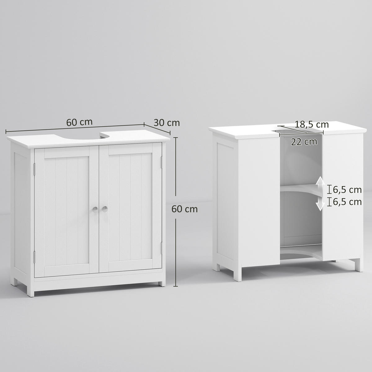 HÄNGESCHRANK Weiß 1 Stück - Weiß, Kunststoff (60/60/30cm) - GiPP