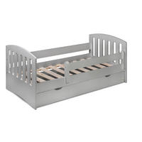 KINDERBETT LUX Hellgrau 90x163x70 cm - Hellgrau, Holz - FURNLUX