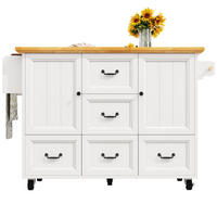 KÜCHENINSEL Weiß 120/73/93 cm - Weiß, Holzwerkstoff (120/93/45cm) - PANGIVO