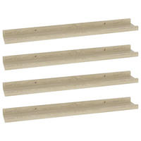 WANDREGALE 4 Stk. Sonoma-Eiche 60x9x3 cm - Braun, Holzwerkstoff (60/3/9cm) - furnicato