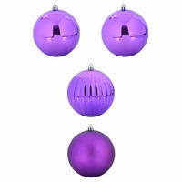 WEIHNACHTSKUGELSET XXL 4 -teilig 20/20/20 cm Lila Kunststoff - Lila, Kunststoff (20/20/20cm) - vidaXL