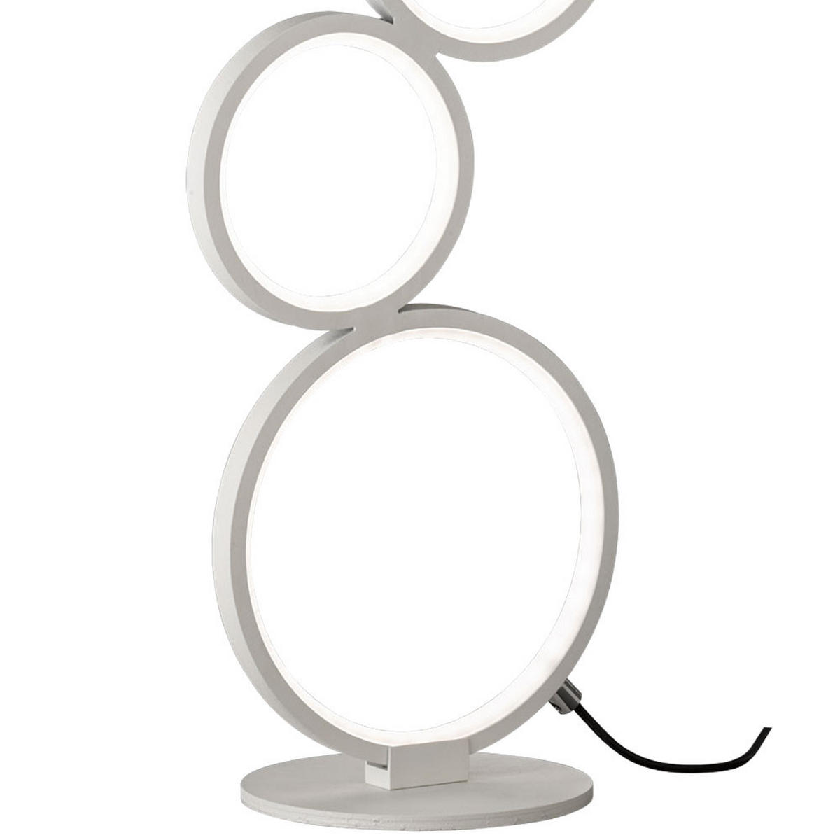 LED TISCHLEUCHTE Weiß matt - Weiß, Metall (20/15/45cm)