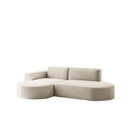 ECKSOFA Modena Studio Falten, Stoff Alpine, Beige Links - Beige, Holz (165/236cm) - Kaiser Möbel
