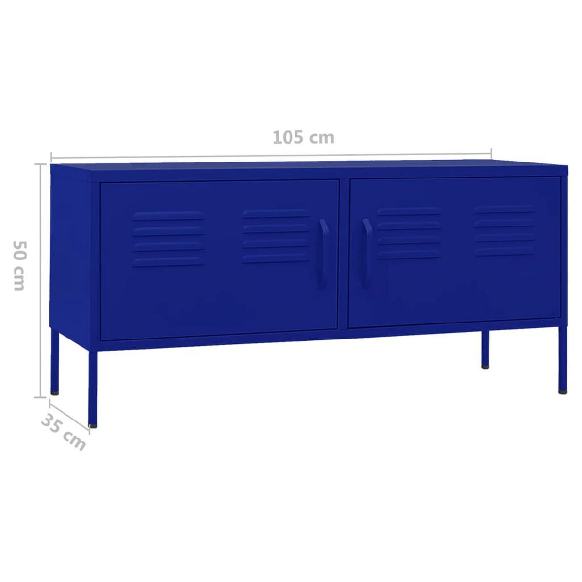 TV-SCHRANK Marineblau 105/35/50 Cm Stahl - Blau, Metall (105/50/35cm) - vidaXL