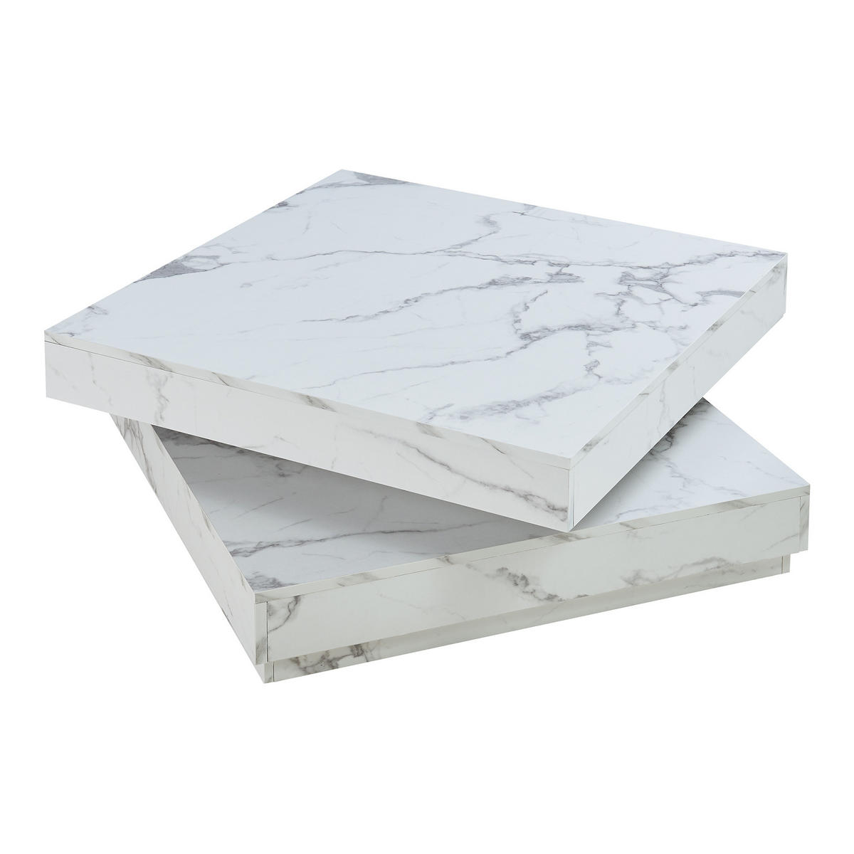 COUCHTISCH Florenz 76/76/38 cm - Weiß, Holzwerkstoff (76/76/38cm) - [en.casa]