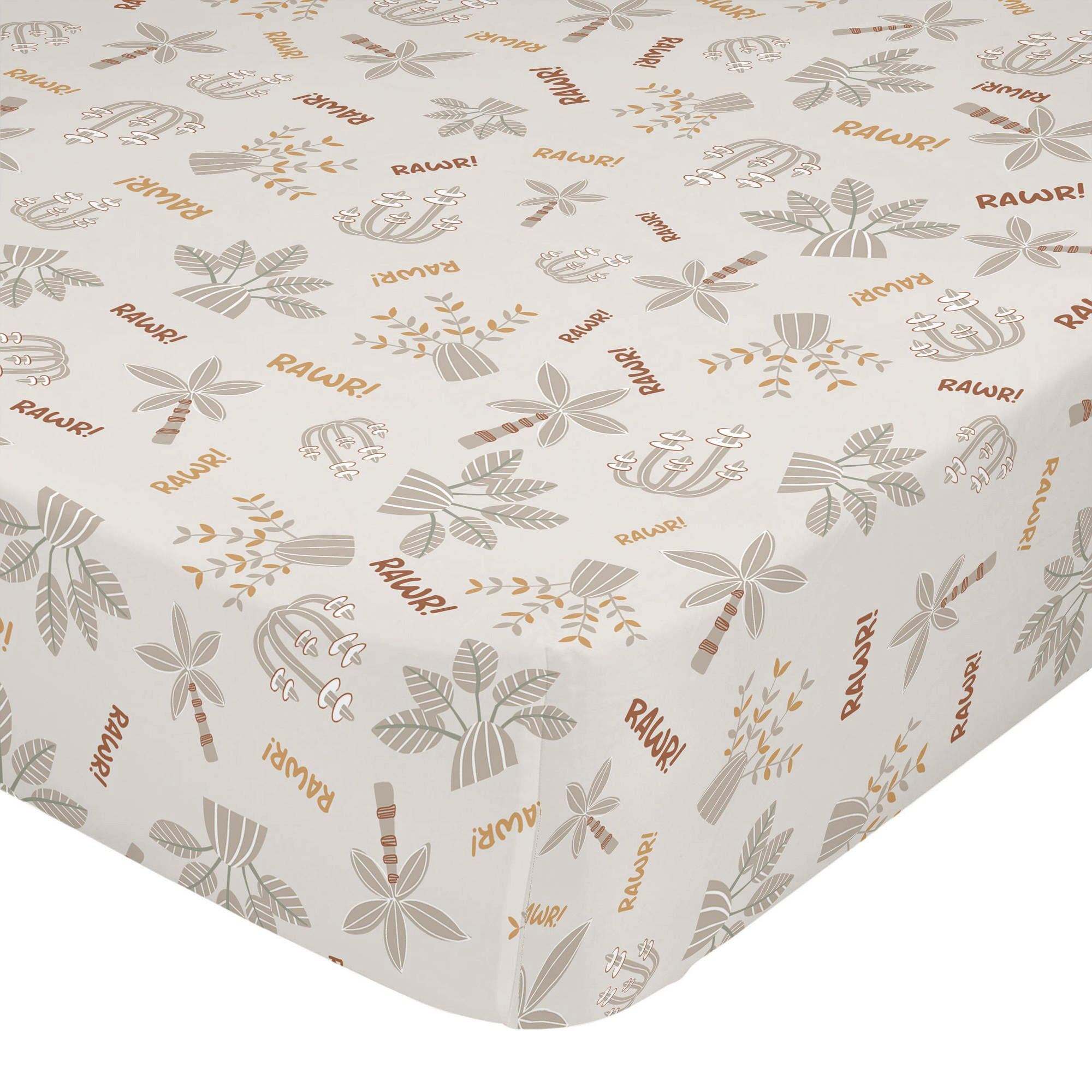 SPANNBETTTUCH dino family 60x120x14 cm (kinderbett) mehrfarbig - Multicolor, Textil (60/120cm) - Happy Friday