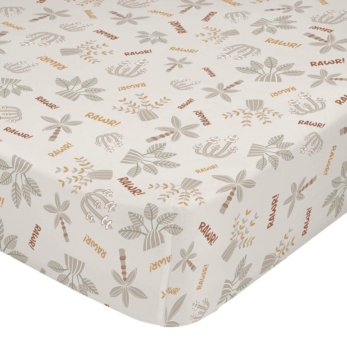 SPANNBETTTUCH dino family 60x120x14 cm (kinderbett) mehrfarbig - Multicolor, Textil (70/140cm) - Happy Friday