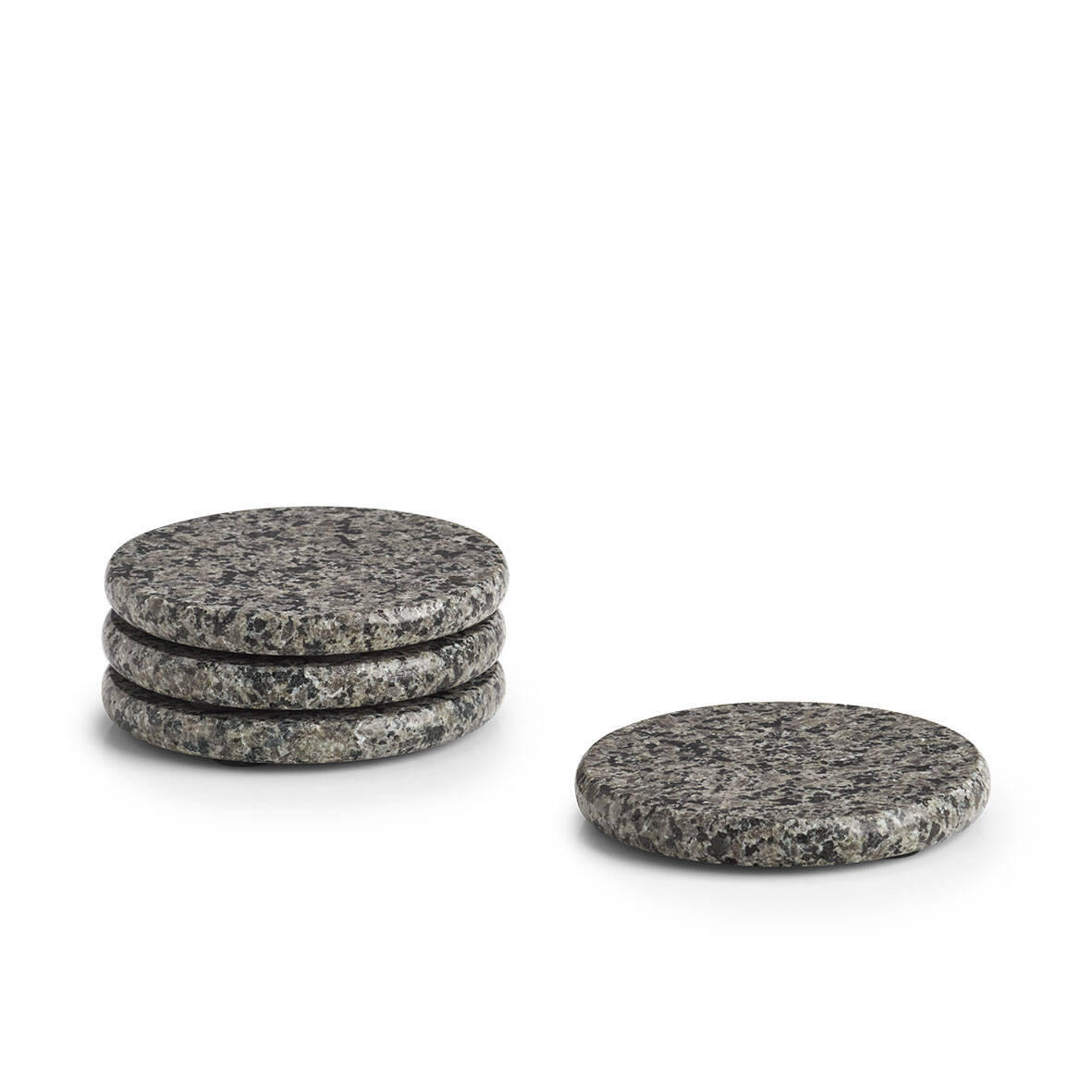 UNTERSETZER Granit Ø 10,5 cm 4er-Set - Grau, Stein (10.5/10.5cm) - ZELLER