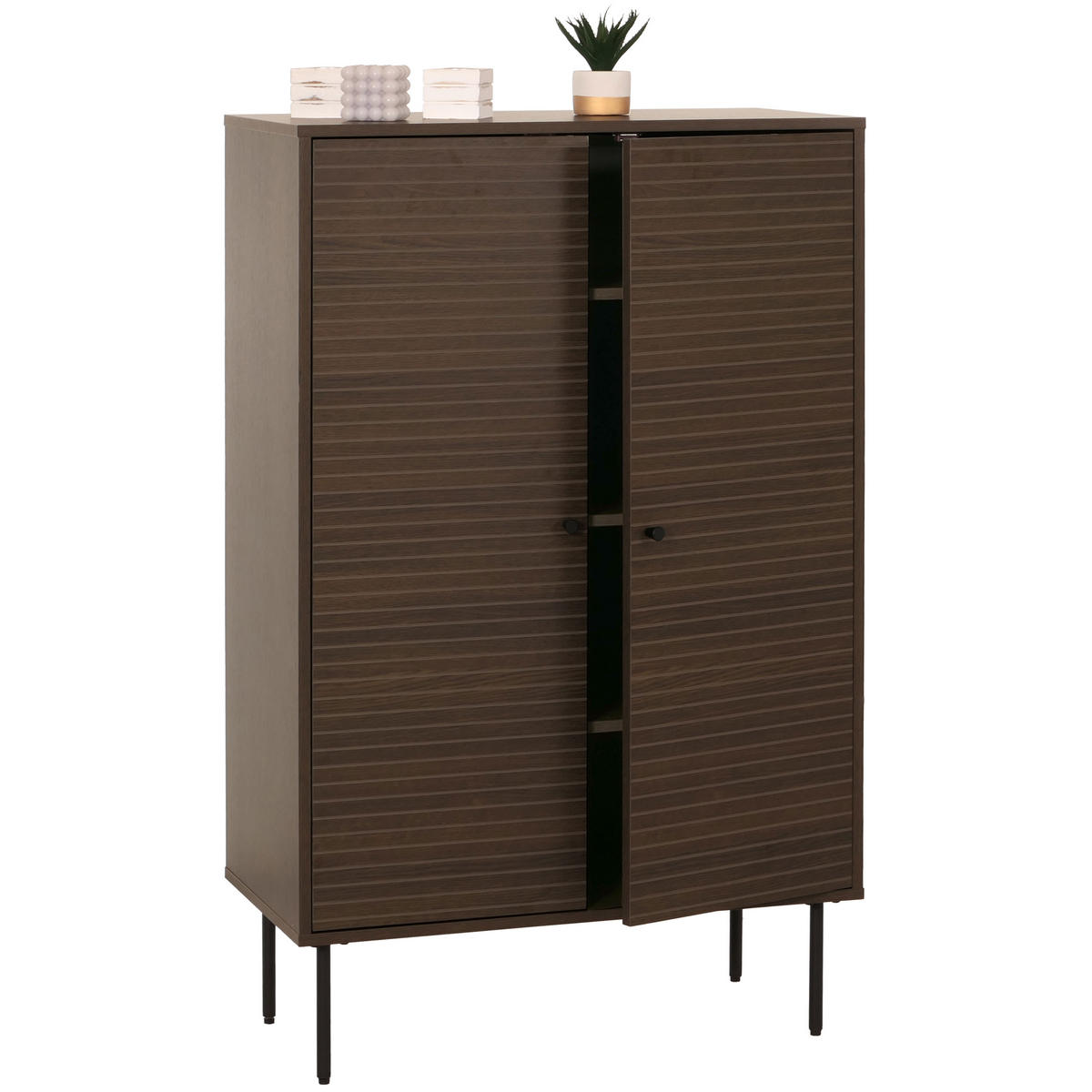 HIGHBOARD Dunkelbraun - Dunkelbraun, Holz (80/130/40cm) - MCW