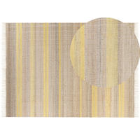 TEPPICH geflochten Talpur 230/160 cm - Beige, Naturmaterialen (160/230cm) - Beliani