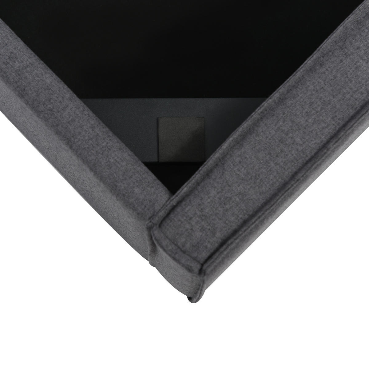 POLSTERBETT mit Bettkasten 140x200 cm Baumwolle Grau - Grau, Metall (140/200cm) - Meubliv
