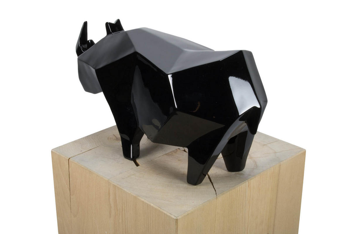 SKULPTUR Schwarz 40/20 cm - Schwarz, Stein (1.75/20/14cm) - KUNSTLOFT