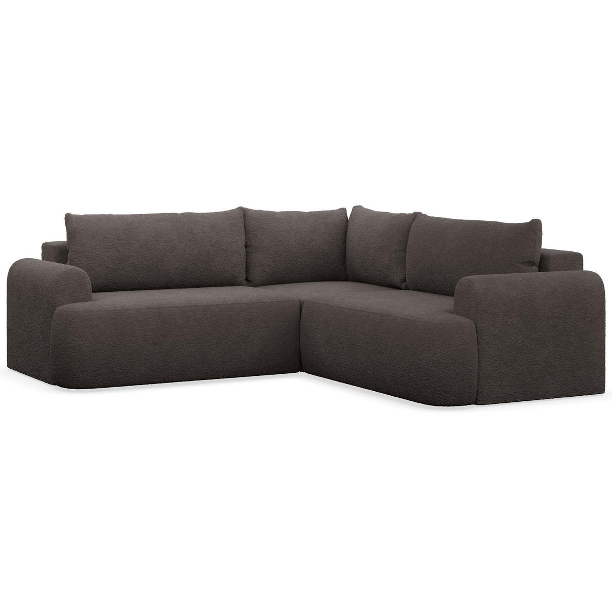 ROHOVÁ POHOVKA Ovo Světle šedá látka univerzální s úložným prostorem - černá/šedohnědá, textil/plast (245/245cm) - Selsey