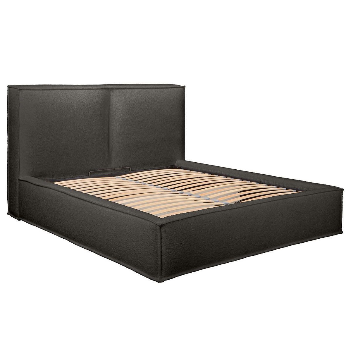 POLSTERBETT - Anthrazit, Textil (200/200cm) - home24