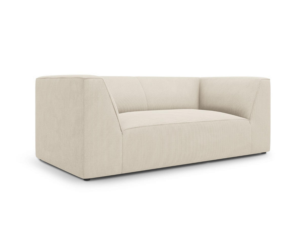 SOFA Ruby aus Cord leichtes beige 2 Sitzplätze - Creme, Textil (93/69/174cm) - Micadoni