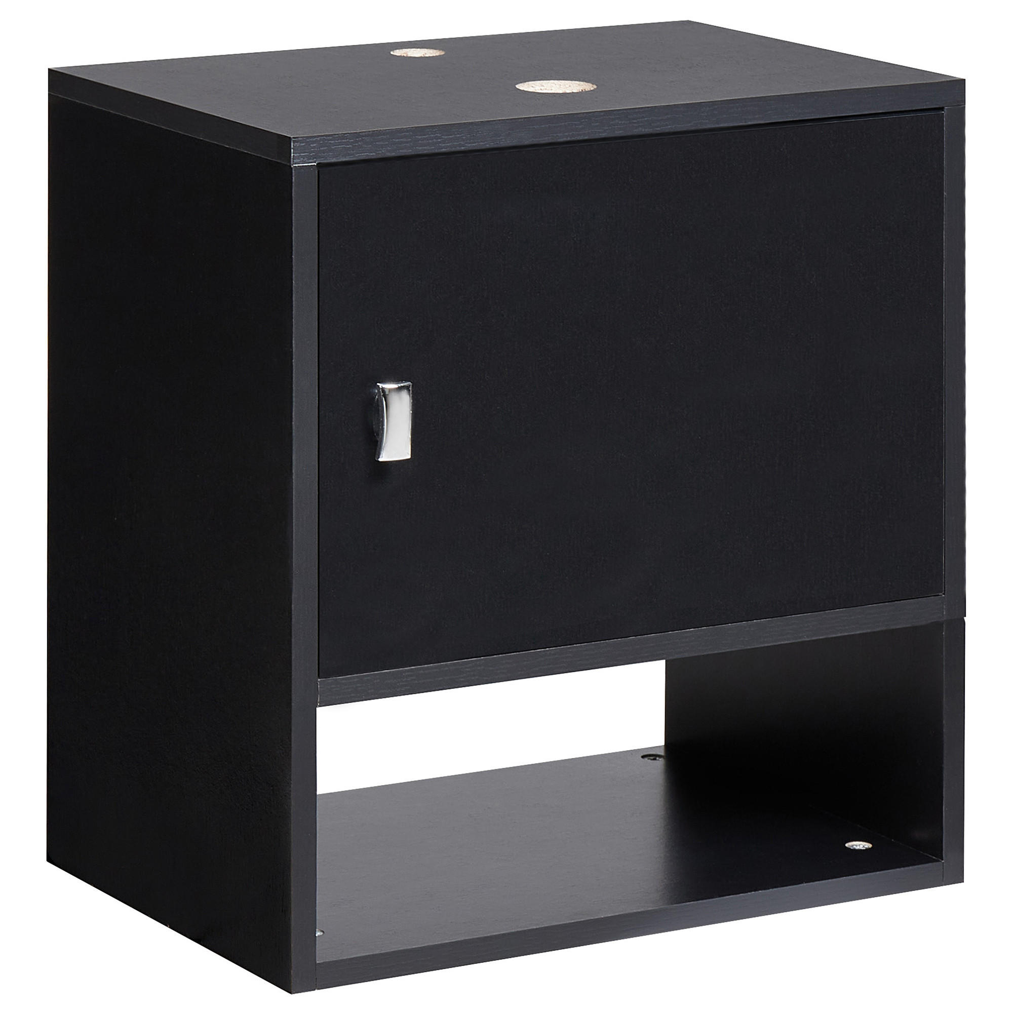 WASCHBECKENUNTERSCHRANK wandmontiertk 45 cm Schwarz Limeria - Schwarz, Holzwerkstoff (45/47/30cm) - Beliani