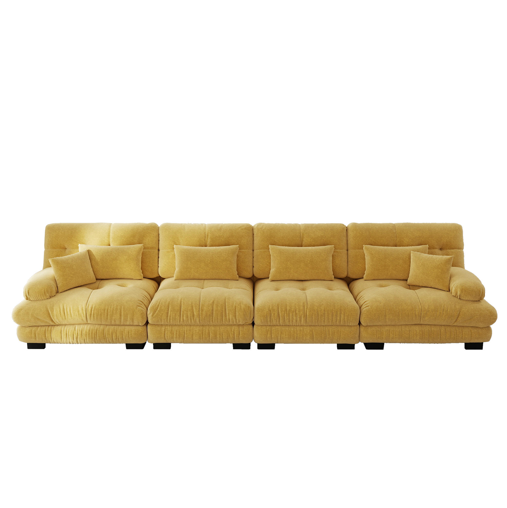 Flora Grace Sofa Gelb 77x81x406 cm