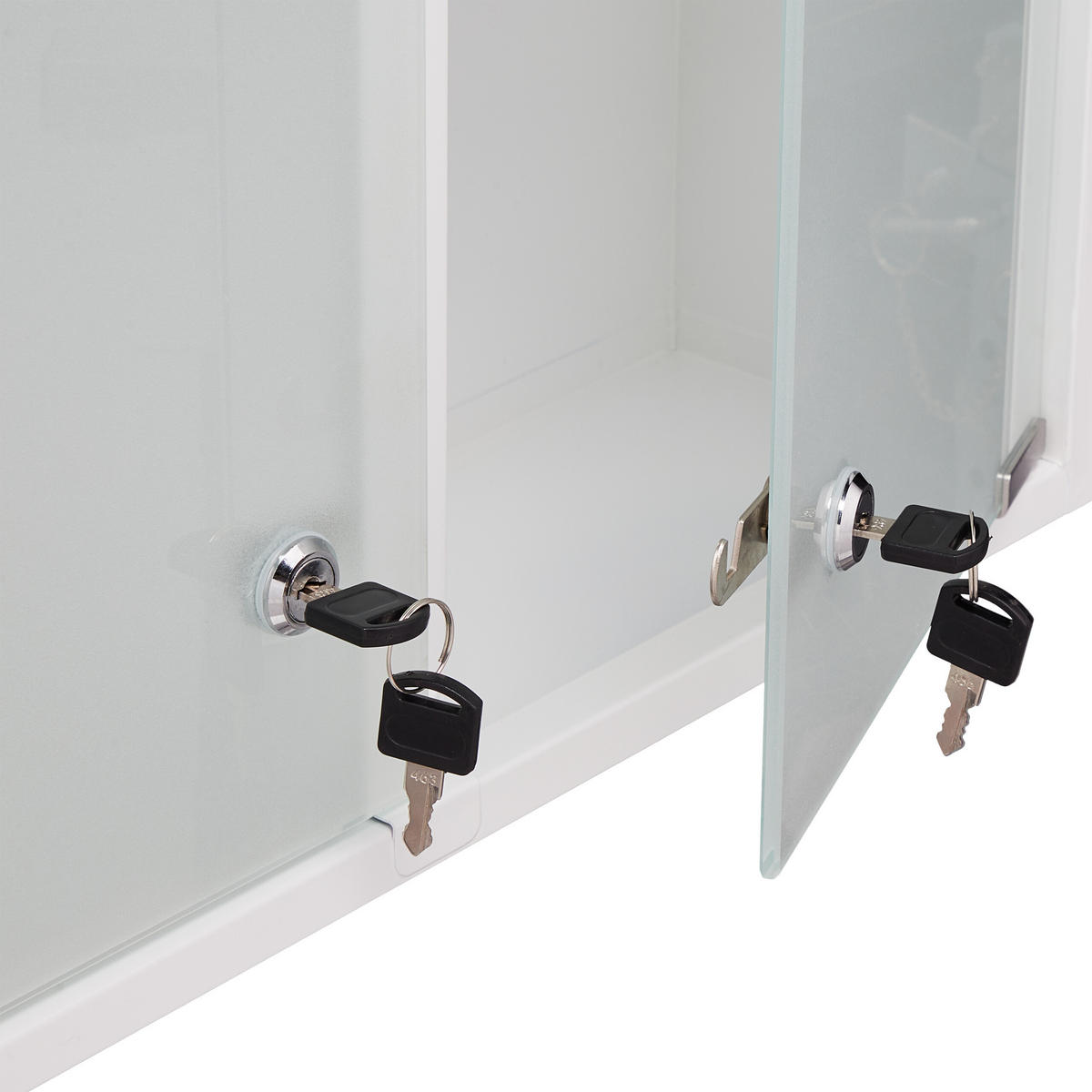 MEDIZINSCHRANK - Multicolor, Glas/Metall (52.5/53/15.5cm) - Relaxdays