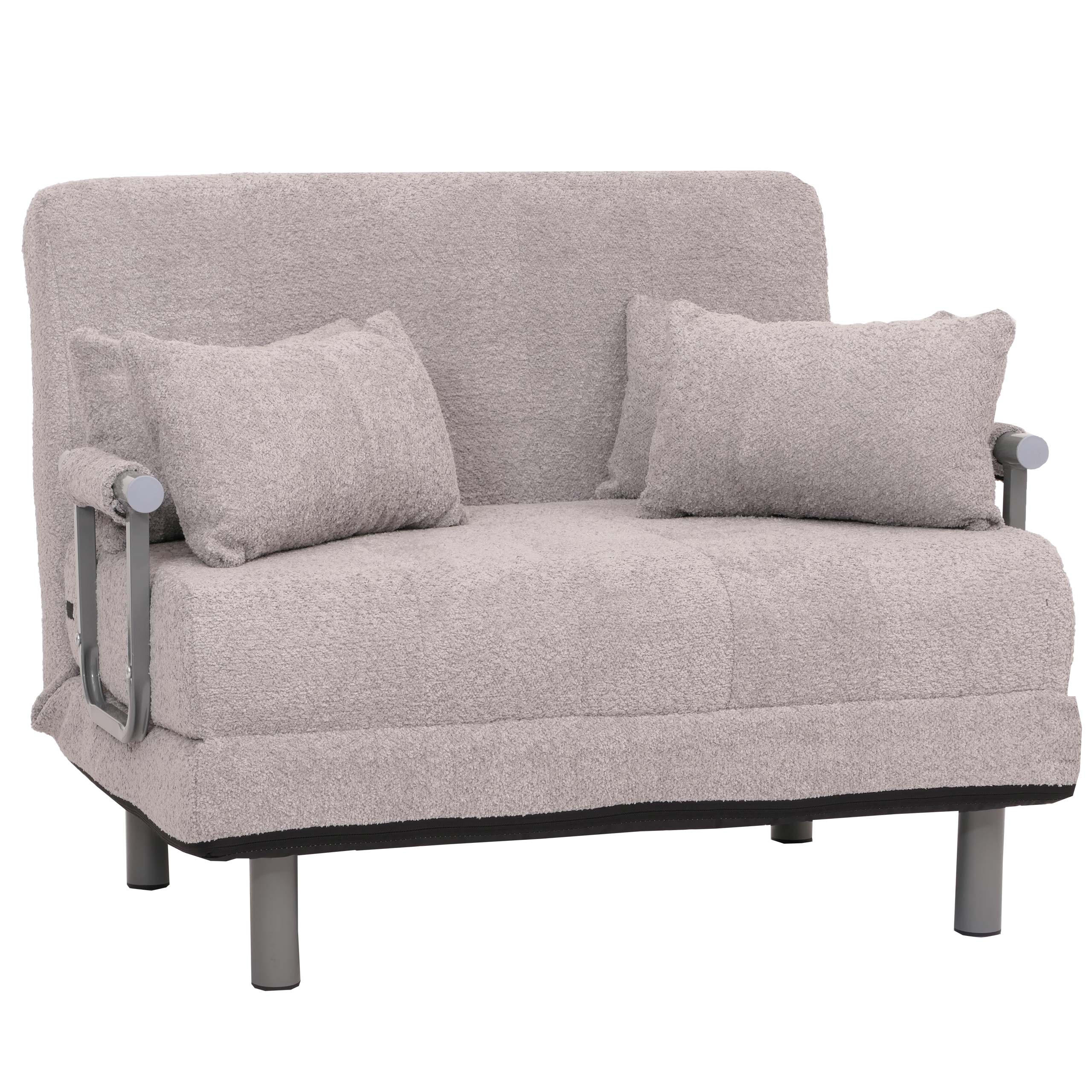 SCHLAFSESSEL Grau - Grau, Textil (105/80/190cm) - MCW