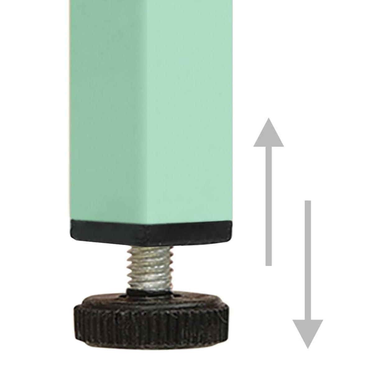 KOMMODE mit 3 Schubladen und Stellfüße 42,5/35/101,5 cm, aus Stahl, in Minzgrün - Grün, Metall (42.5/101.5/35cm) - vidaXL