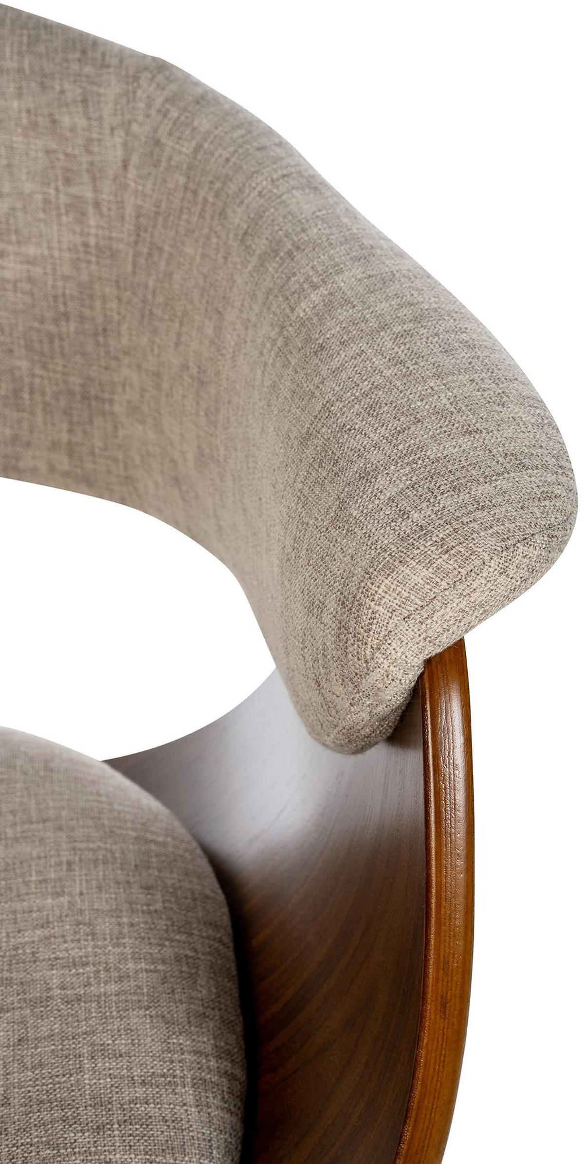 BARHOCKER Stoff walnuss/creme - Walnussfarben/Creme, Textil/Metall (60/90/51cm) - CLP