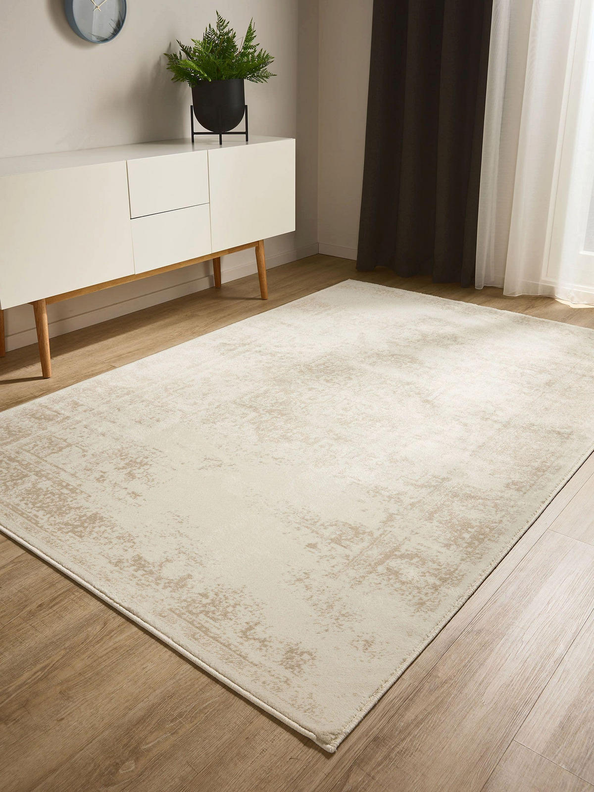VINTAGE-TEPPICH Suki 160/230 cm - Beige/Creme, Kunststoff (160/230cm) - benuta