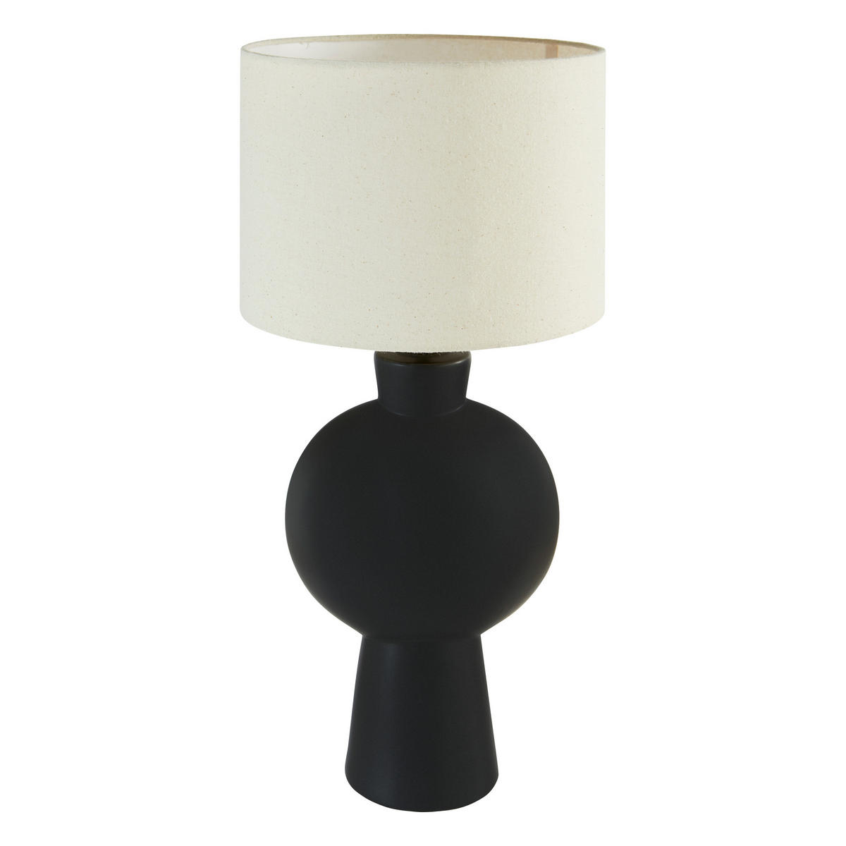 TISCHLAMPE Keramikfuß Yulia H. 59 cm - Schwarz, Keramik (28/28/59cm) - Atmosphera Createur d´interieur