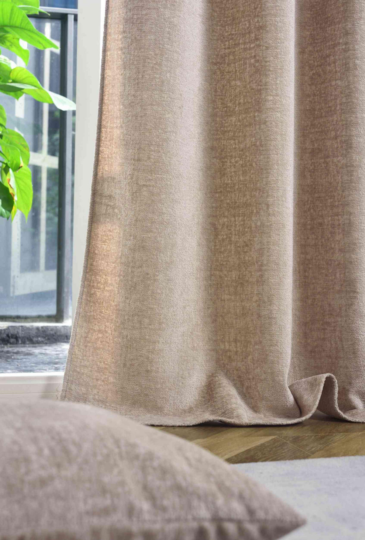 VORHANG 2ER SET »Nürnberg« HxB 245x135 cm Beige - Beige, Textil (135/245cm) - Gardinenbox