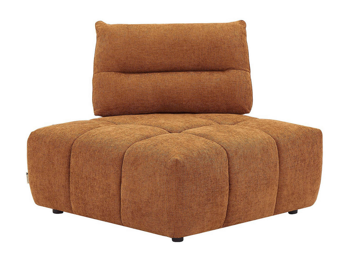 SESSEL mit gerader Rückenlehne - 1 -Sitzer - Polyester - terracotta - APOLIU - Braun, Textil (113/93/113cm) - Vente-Unique