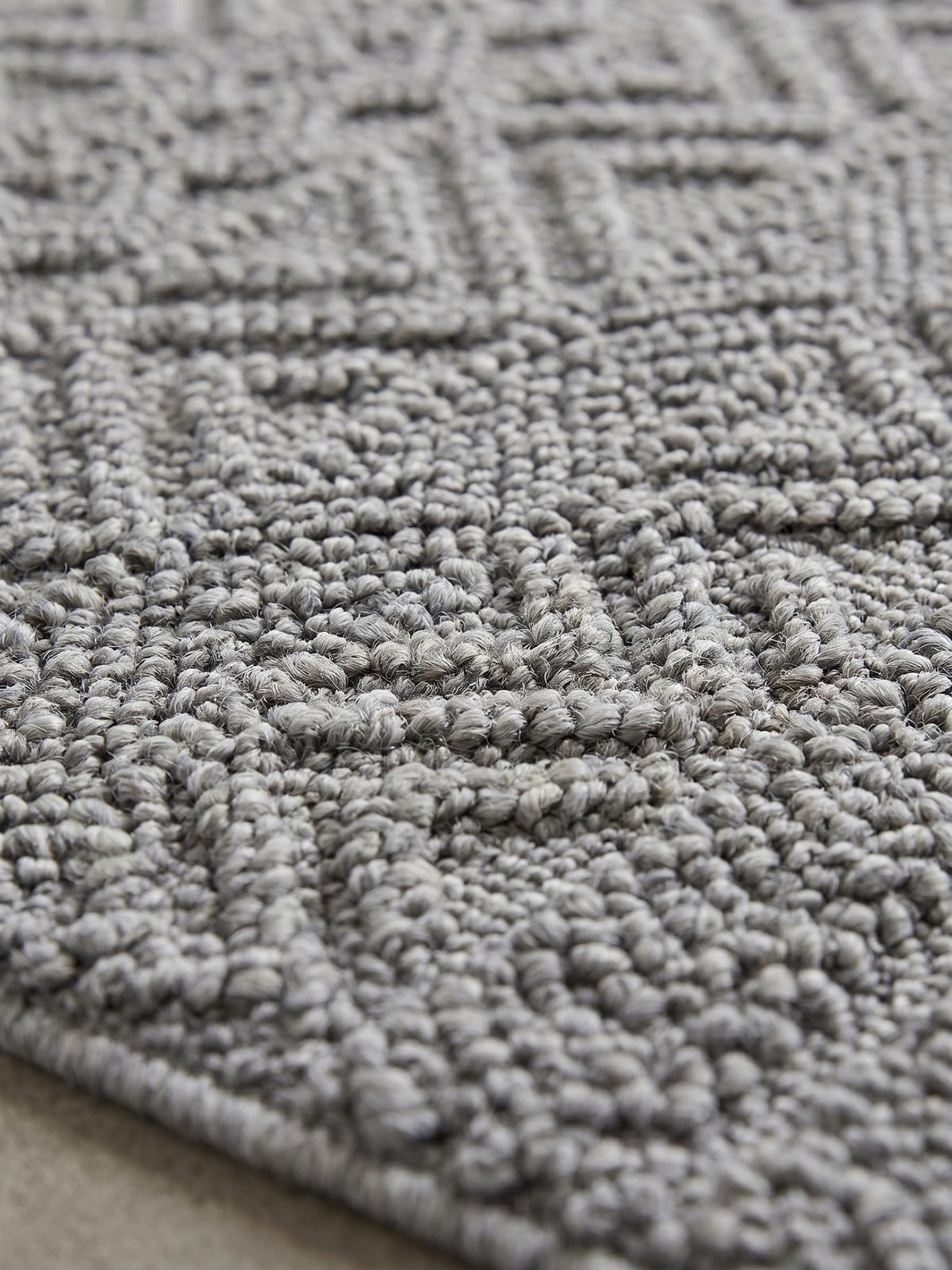 TEPPICH Flachgewebe LANGAU in Silber, mit Ethno-Streifen, 80 x 250 cm - Silberfarben, Textil (80/250cm) - KADIMA DESIGN