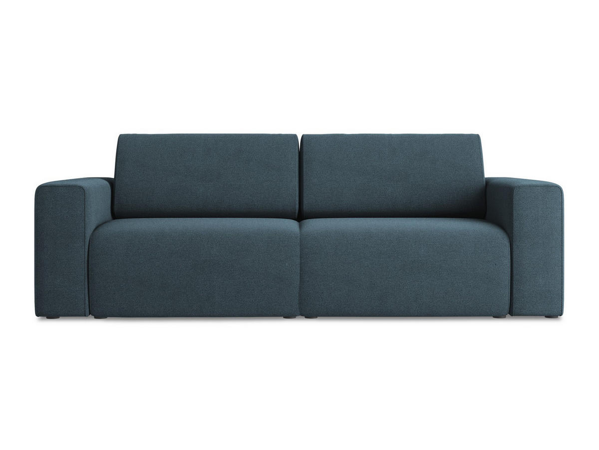 3-SITZER SOFA Strukturstoff Stoff Blau - Blau/Pink, Kunststoff/Textil (224/80/103cm) - Makamii