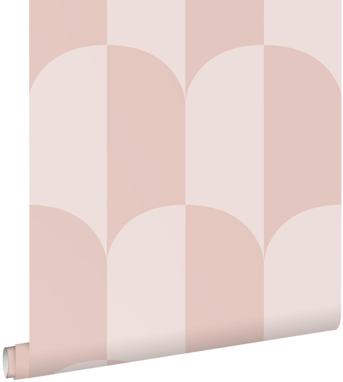 TAPETE Art Decó Muster 53 cm x 10.05 m - Pink, Papier (53/1000cm) - ESTAhome