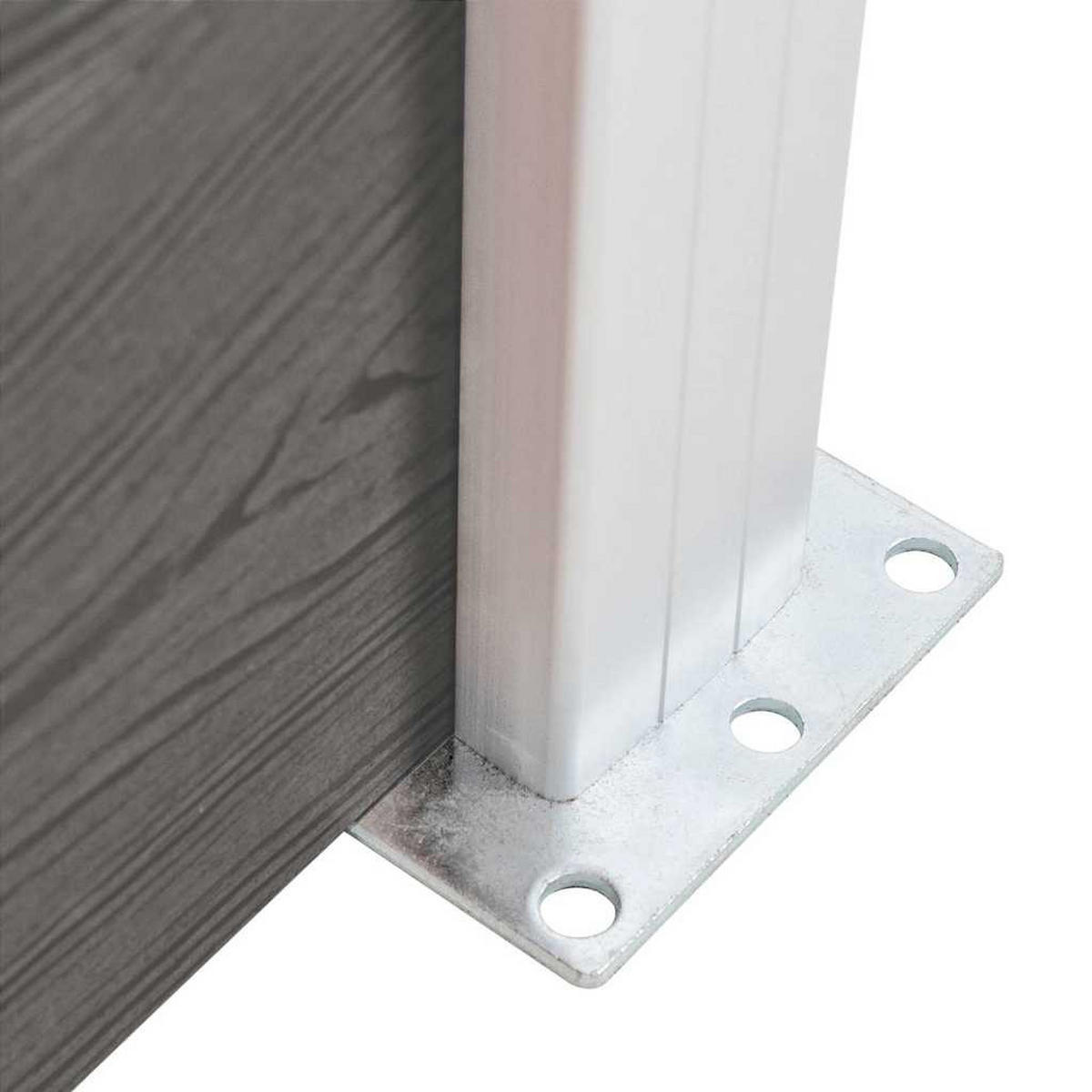 ZAUNELEMENT Wpc 175/146 Cm Grau - Grau, Holzwerkstoff (146cm) - vidaXL