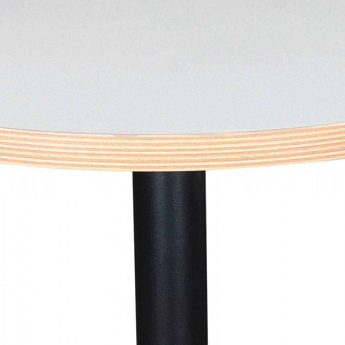 ESSTISCH Weiß 80x80x75,5 cm - Schwarz/Weiß, Holz/Metall (80/80/75.5cm) - AlterEgo