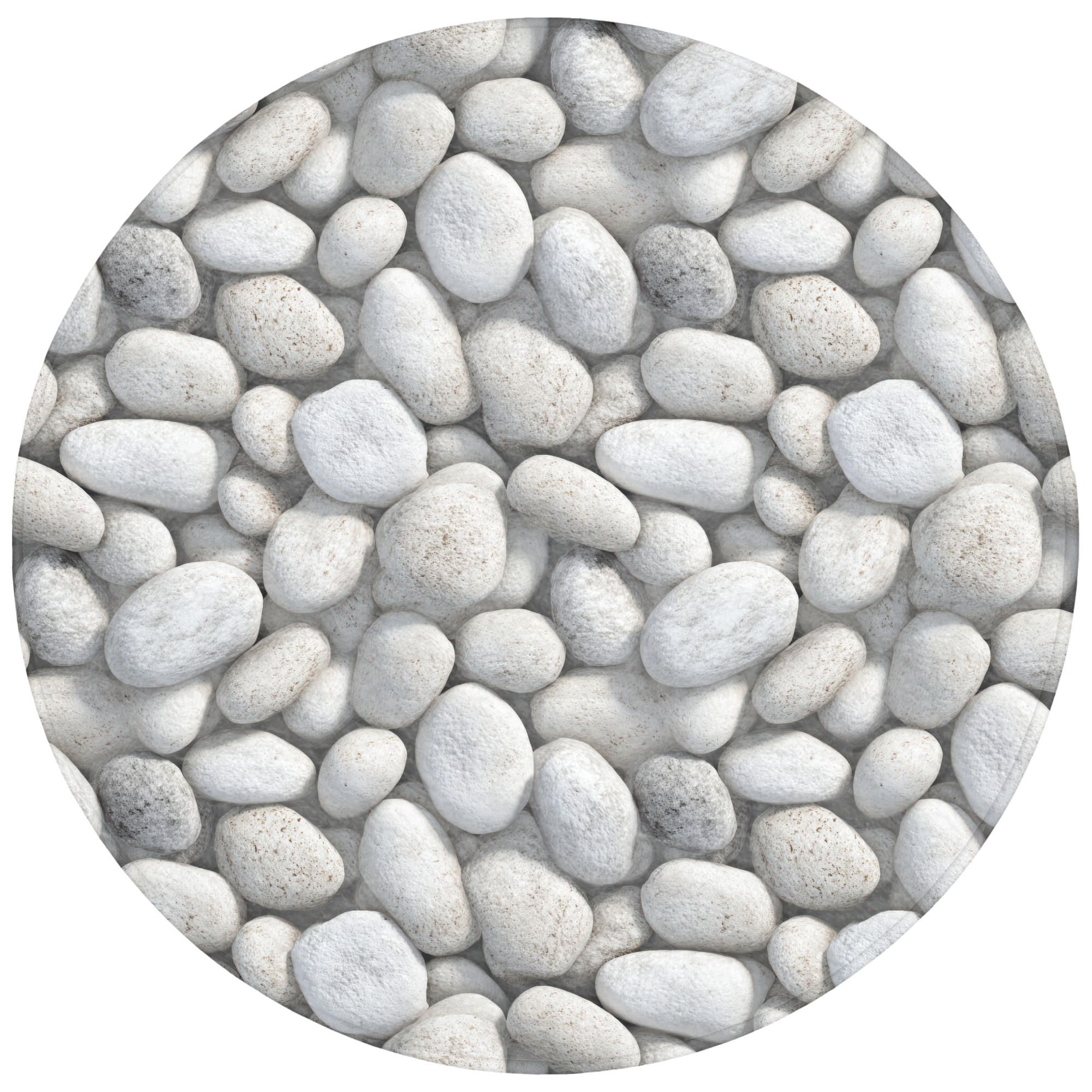 OnlyWow KOUPELNOVÁ PŘEDLOŽKA Kameny - šedé - oválné 70x70 cm